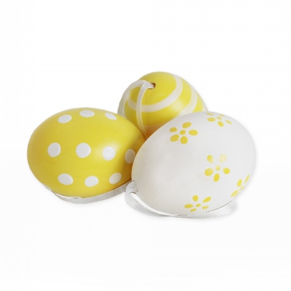 Vajíčka reálná 6ks 6cm žlutá